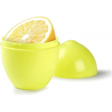 2X CONTENITORE SALVALIMONE SALVA FRESCHEZZA LIMONE PORTA GIALLO