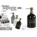 PORTA SAPONE LIQUIDO DOSATORE DISPENSER da 450ml vetro distributore vari colori