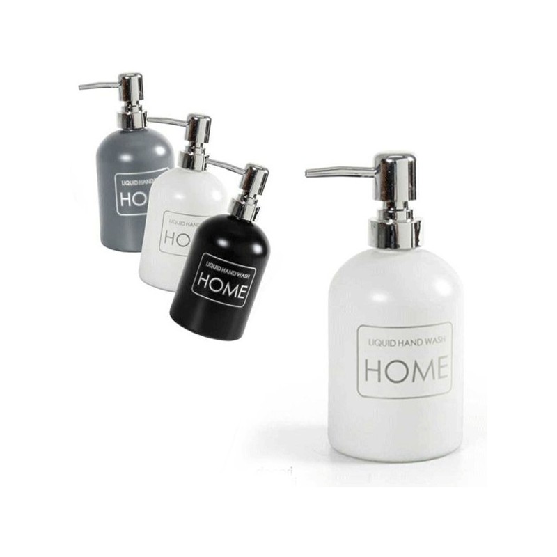 PORTA SAPONE LIQUIDO DOSATORE DISPENSER da 450ml vetro distributore vari colori