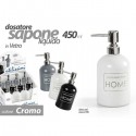 PORTA SAPONE LIQUIDO DOSATORE DISPENSER da 450ml vetro distributore vari colori