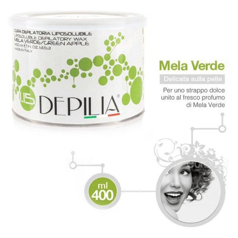 Depilia 2X DEPILIA CERA DEPILATORIA IN BARATTOLO LIPOSOLUBILE 400 M...