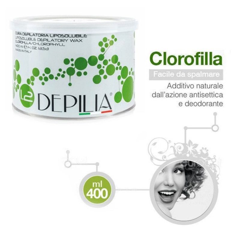 Depilia 2X DEPILIA CERA DEPILATORIA IN BARATTOLO LIPOSOLUBILE 400 M...