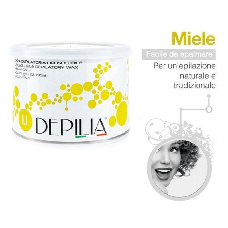 Depilia 2X DEPILIA CERA DEPILATORIA IN BARATTOLO LIPOSOLUBILE 400 M...