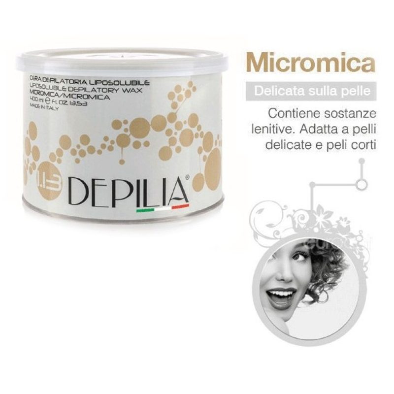 Depilia 2X DEPILIA CERA DEPILATORIA IN BARATTOLO LIPOSOLUBILE 400 M...