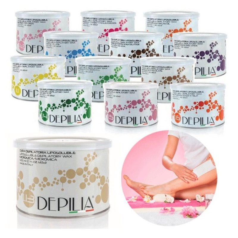 Depilia 2X DEPILIA CERA DEPILATORIA IN BARATTOLO LIPOSOLUBILE 400 M...