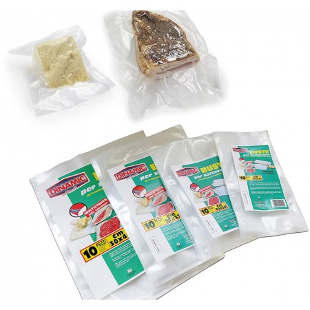 100X BUSTE SOTTOVUOTO GOFFRATE PER ALIMENTI 15x25/20x30/25x35/30x40 CM SACCHETTI