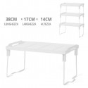 RIPIANO PIANO RICHIUDIBILE IN PLASTICA BIANCO CUCINA MENSOLA PIEGHEVOLE SCAFFALE