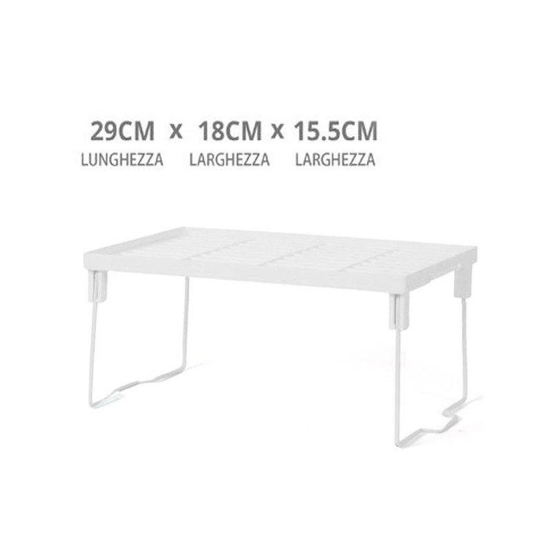 WeHome RIPIANO PIANO RICHIUDIBILE IN PLASTICA BIANCO CUCINA MENSOLA...
