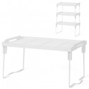 RIPIANO PIANO RICHIUDIBILE IN PLASTICA BIANCO CUCINA MENSOLA PIEGHEVOLE SCAFFALE
