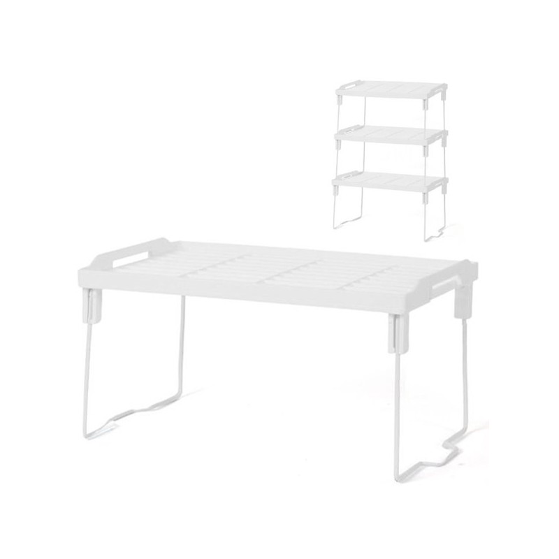 WeHome RIPIANO PIANO RICHIUDIBILE IN PLASTICA BIANCO CUCINA MENSOLA...