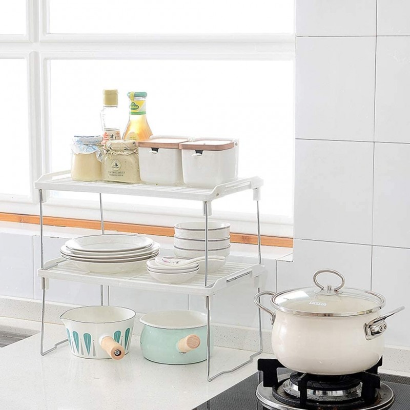 WeHome RIPIANO PIANO RICHIUDIBILE IN PLASTICA BIANCO CUCINA MENSOLA...