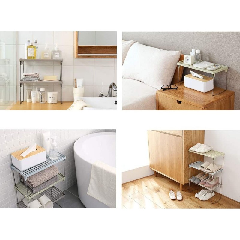WeHome RIPIANO PIANO RICHIUDIBILE IN PLASTICA BIANCO CUCINA MENSOLA...
