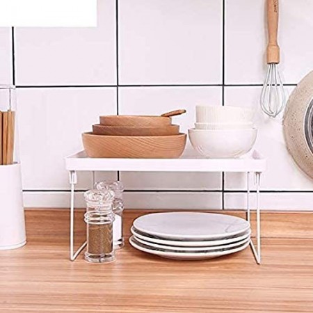 RIPIANO PIANO RICHIUDIBILE IN PLASTICA BIANCO CUCINA MENSOLA PIEGHEVOLE SCAFFALE
