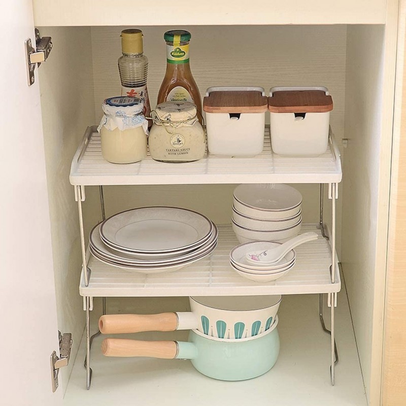 WeHome RIPIANO PIANO RICHIUDIBILE IN PLASTICA BIANCO CUCINA MENSOLA...
