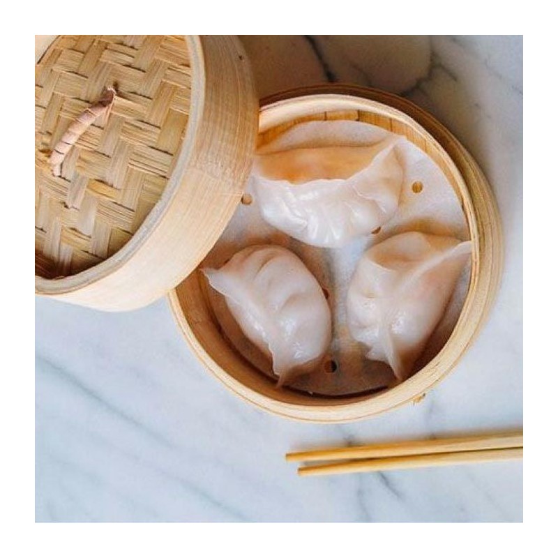 Cestello Per Cottura A Vapore In Bambù - Set Da 3 Pezzi, Diametro 25 Cm - Foto 4