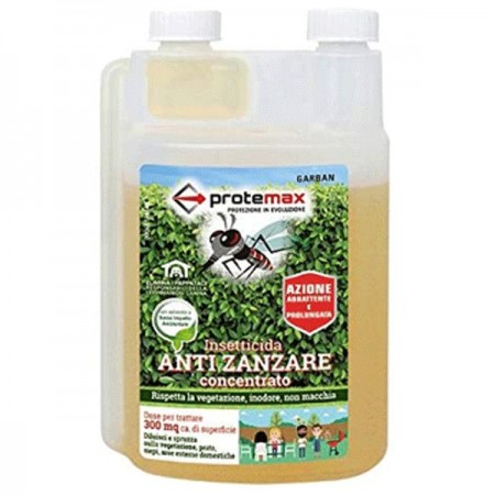 Insetticida Anti Zanzare Concentrato Anti Mosca Zecca Pulce Protemax 200ml 300mq