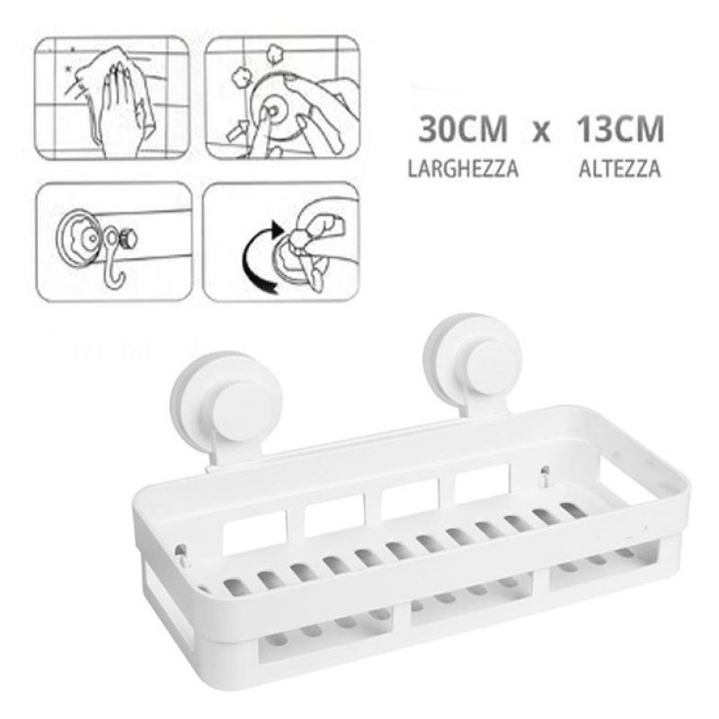 WeHome Mensola portaoggetti adesiva organizer bagno cucina contenit...