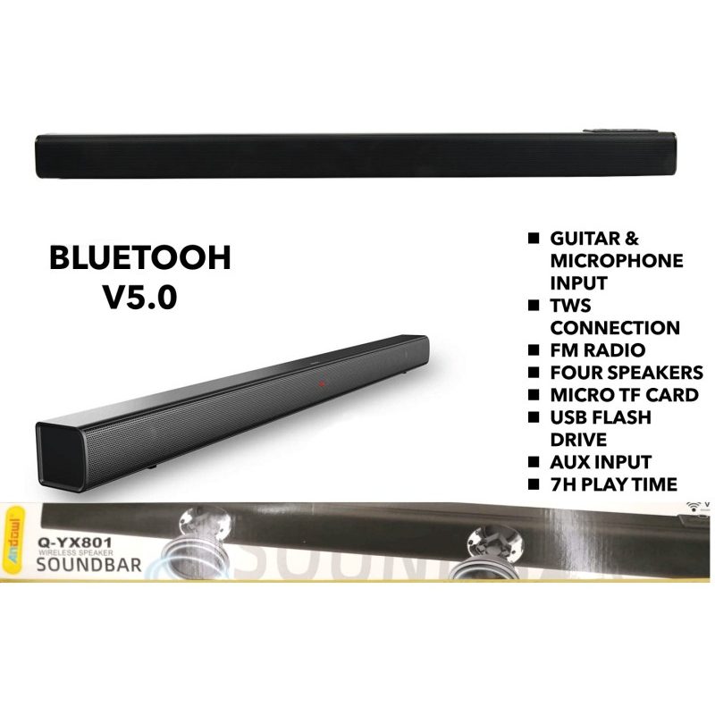 BARRA AUDIO RADIO FM USB SD BLUETOOTH SMARTPHONE SISTEMA TV SOUNDBA...
