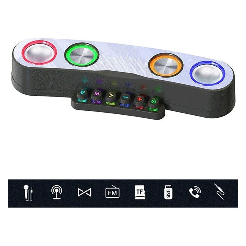 Andowl WIRELESS BLUETOOTH CASSA SPEAKER GAMING PER DESKTOP LAPTOP P...