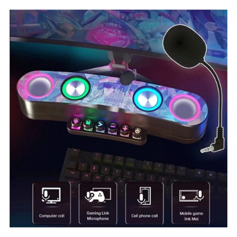 Andowl WIRELESS BLUETOOTH CASSA SPEAKER GAMING PER DESKTOP LAPTOP P...