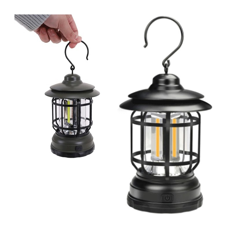 Lampada da Campeggio LUCE Portatile LED Lanterna Torcia gancio pesca giardino