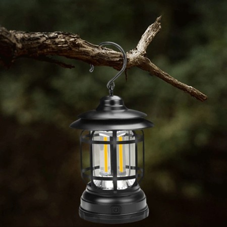 Lampada da Campeggio LUCE Portatile LED Lanterna Torcia gancio pesca giardino