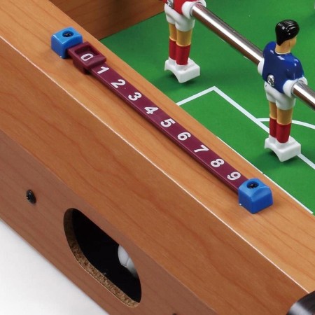 CALCIO BALILLA BILIARDINO DA TAVOLO IN LEGNO 4 STECCHE CALCETTO 50x31,5x9,5 cm