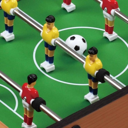 CALCIO BALILLA BILIARDINO DA TAVOLO IN LEGNO 4 STECCHE CALCETTO 50x31,5x9,5 cm