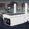 Hongu Telecamera pannello solare wifi 2MPX infrarossi sensore movim...