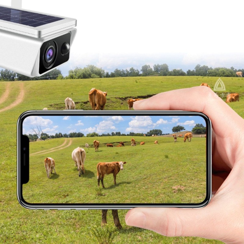Hongu Telecamera pannello solare wifi 2MPX infrarossi sensore movim...