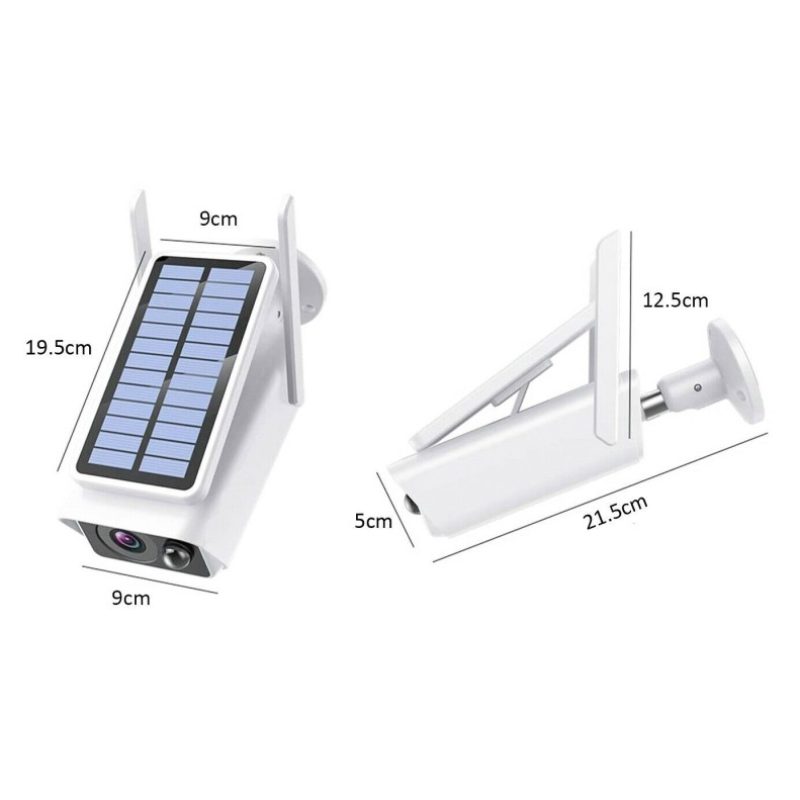 Hongu Telecamera pannello solare wifi 2MPX infrarossi sensore movim...