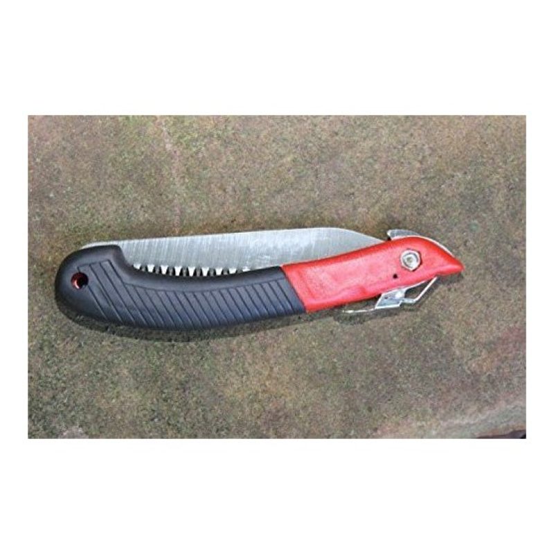 Seghetto pieghevole lama seghettata 18cm blocco sicura acciaio al carbonio