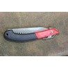 Seghetto pieghevole lama seghettata 18cm blocco sicura acciaio al carbonio