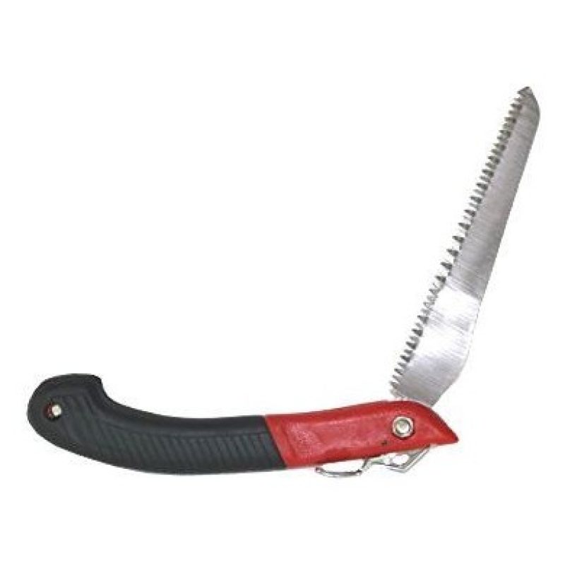 Seghetto pieghevole lama seghettata 18cm blocco sicura acciaio al carbonio