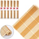Set 6 Pezzi Tovagliette Tovaglie In Bambù Legno Colazione colore chiaro 30x45cm