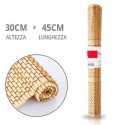 Set 6 Pezzi Tovagliette Tovaglie In Bambù Legno Colazione colore chiaro 30x45cm