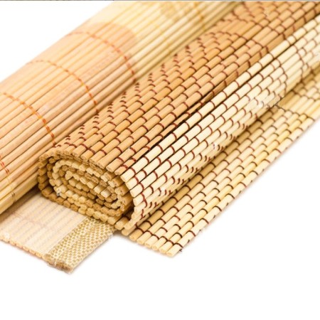 Set 6 Pezzi Tovagliette Tovaglie In Bambù Legno Colazione colore chiaro 30x45cm