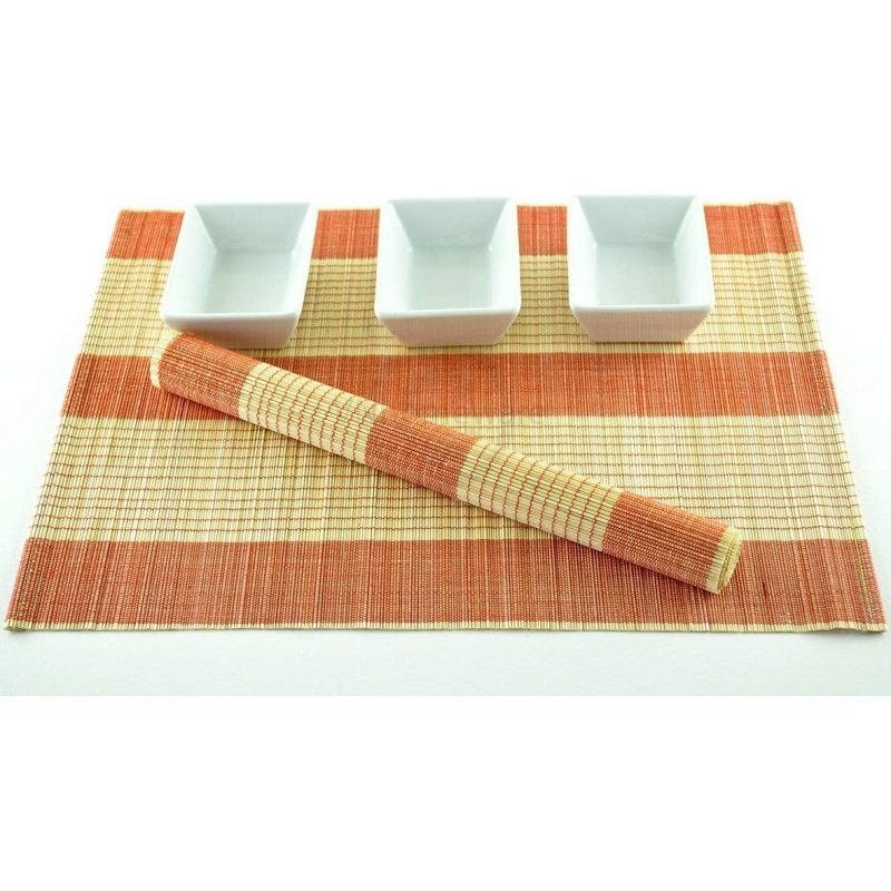 WeHome Set 6 Pezzi Tovagliette Tovaglie In Bambù Legno Colazione co...