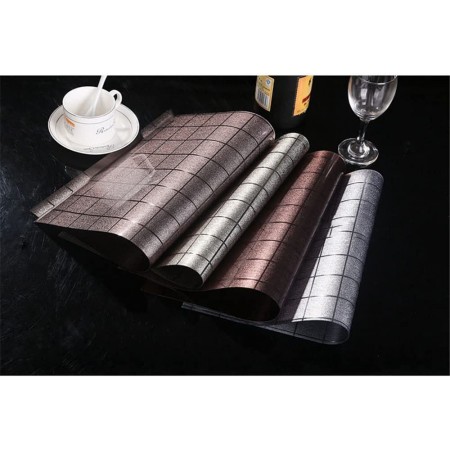 Set 12 Tovagliette americane plastica antimacchia impermeabile colazione 30x45cm
