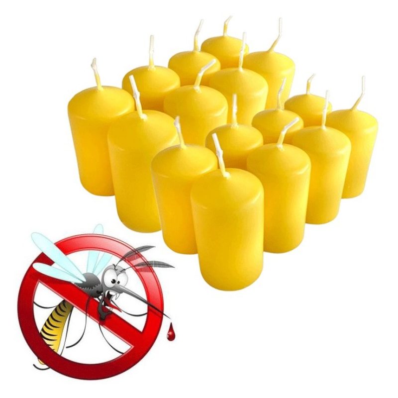 Lumar SET 12 CANDELE CITRONELLA ANTI ZANZARE PROFUMO AMBIENTE 12x7c...