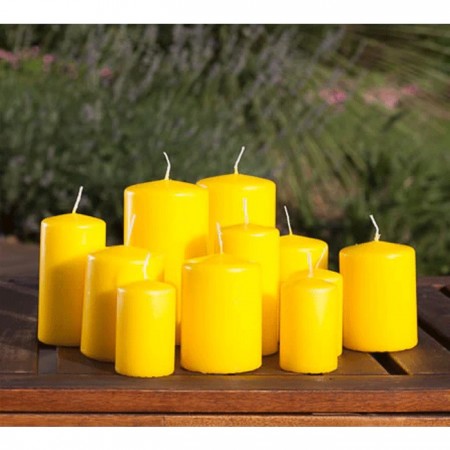 SET 12 CANDELE CITRONELLA  ANTI ZANZARE PROFUMO AMBIENTE  12x7cm CANDELA LUMINI