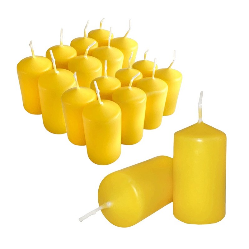 SET 20 CANDELE CITRONELLA ANTI ZANZARE PROFUMO AMBIENTE 9x4.7cm CAN...