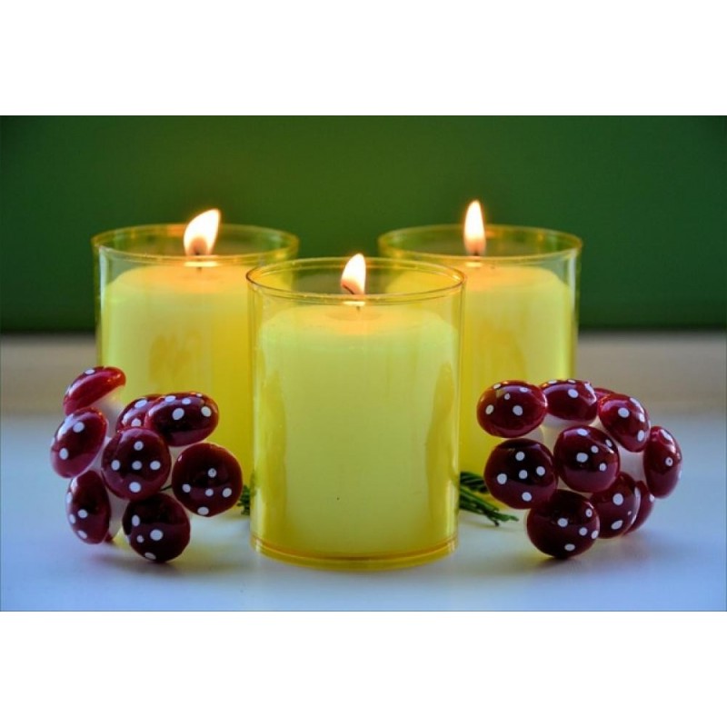 SET 20 CANDELE CITRONELLA ANTI ZANZARE PROFUMO AMBIENTE 9x4.7cm CAN...