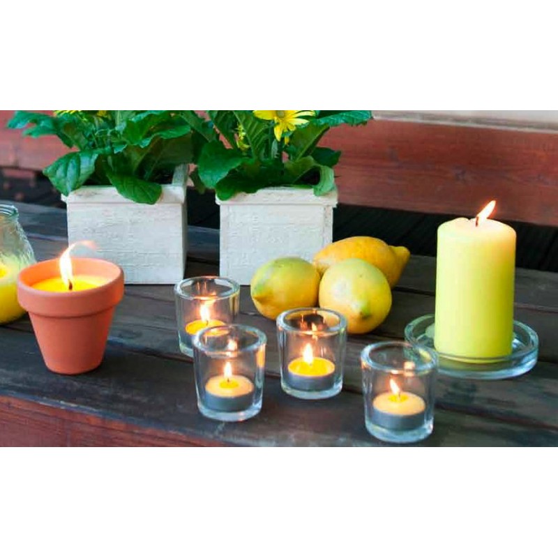 SET 20 CANDELE CITRONELLA ANTI ZANZARE PROFUMO AMBIENTE 9x4.7cm CAN...