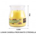 SET 12 CANDELE CITRONELLA VASETTO VETRO ANTI ZANZARE PROFUMO AMBIENTE 7X5,5 CM