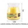 Lumar SET 12 CANDELE CITRONELLA VASETTO VETRO ANTI ZANZARE PROFUMO ...