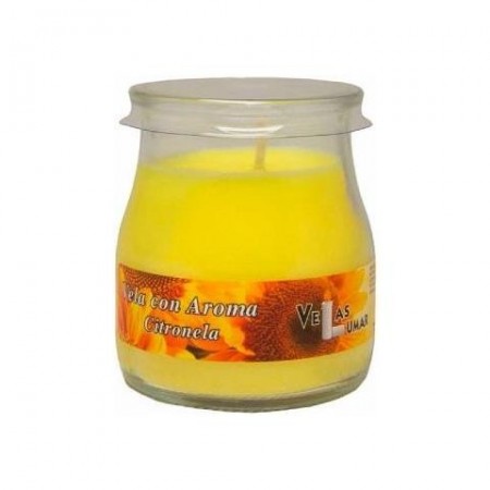 SET 12 CANDELE CITRONELLA VASETTO VETRO ANTI ZANZARE PROFUMO AMBIENTE 7X5,5 CM