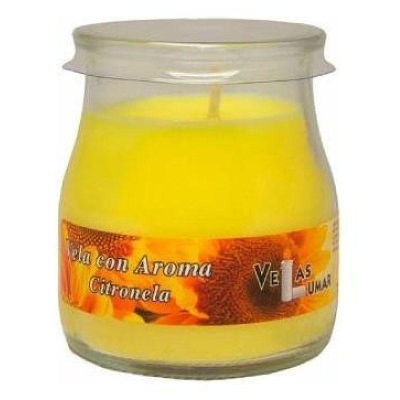 Lumar SET 12 CANDELE CITRONELLA VASETTO VETRO ANTI ZANZARE PROFUMO ...
