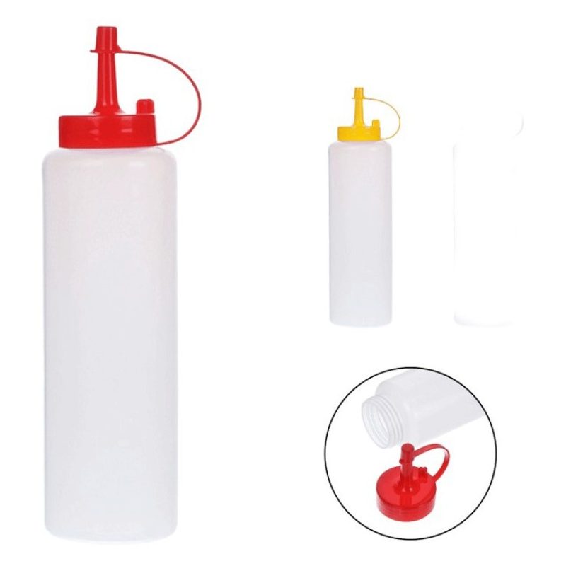WeHome Set da 6 Dispenser Plastica Olio Maionese Ketchup Aceto Dosa...