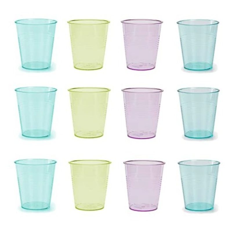 Plastic Forte Set 12 bicchieri plastica colorati bambini 200ml fest...